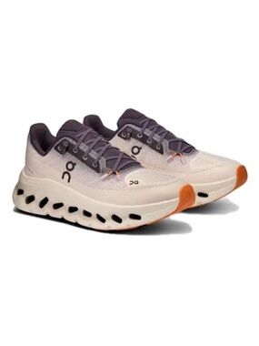 On Running Women's Athletic Shoes in Cream, Purple, and Orange